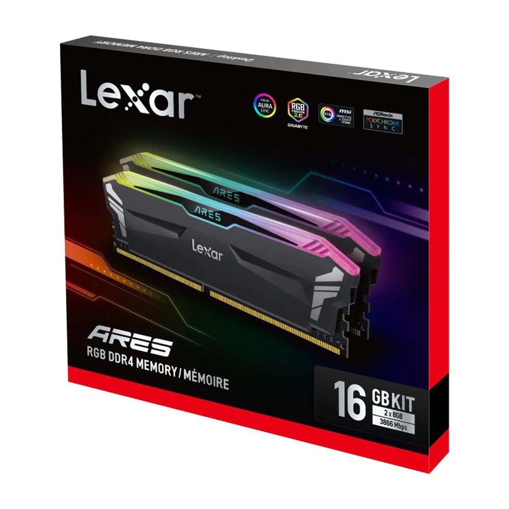 Lexar Ares 16GB RGB DDR4 (2x8GB) 3600Mhz Lexar Ares 16GB RGB DDR4 (2x8GB) 3600Mhz